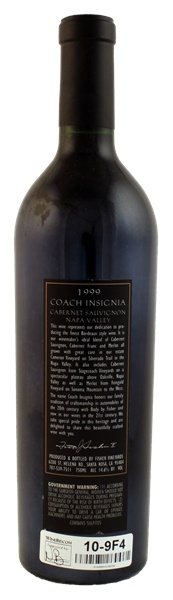 1999 Fisher Vineyards Coach Insignia Cabernet Sauvignon, 750ml
