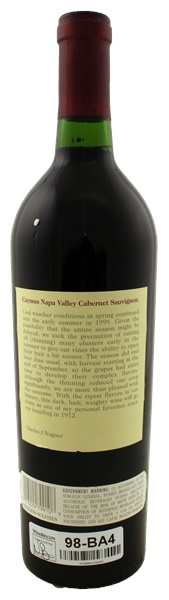 1999 Caymus Cabernet Sauvignon, 750ml