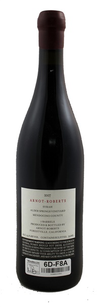 2007 Arnot-Roberts Alder Springs Vineyard Syrah, 750ml