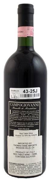 1997 Campogiovanni Brunello di Montalcino, 750ml