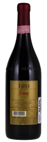 1988 Marcarini Barolo Brunate, 750ml