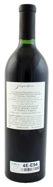 2010 Chateau Boswell Jacquelynn Beckstoffer To Kalon Vineyard Cabernet Sauvignon, 750ml