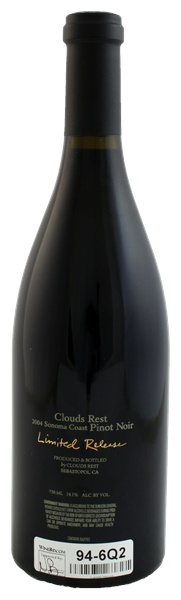 2004 Clouds Rest Limited Release Pinot Noir, 750ml