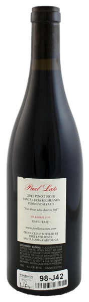 2011 Paul Lato Lancelot Pisoni Vineyard Pinot Noir, 750ml