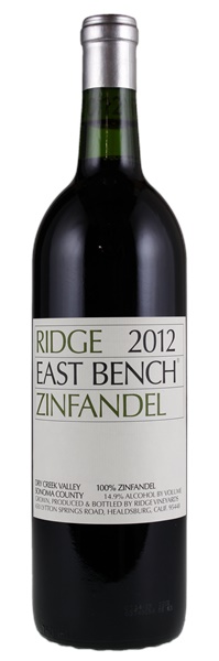 2012 Ridge East Bench Zinfandel, 750ml