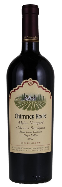 2007 Chimney Rock Alpine Vineyard Cabernet Sauvignon, 750ml