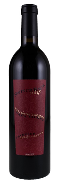 2005 Switchback Ridge Peterson Family Vineyard Cabernet Sauvignon, 750ml