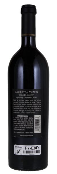2000 Shafer Vineyards Hillside Select Cabernet Sauvignon, 750ml