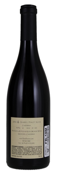 2011 Kosta Browne 4-Barrel Pinot Noir, 750ml