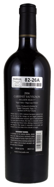 2006 Shafer Vineyards Hillside Select Cabernet Sauvignon, 750ml