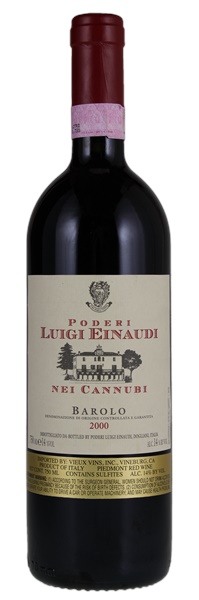 2000 Luigi Einaudi Barolo Cannubi, 750ml