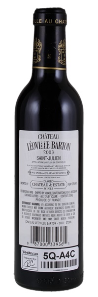 2003 Château Leoville-Barton, 375ml