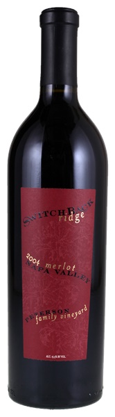 2004 Switchback Ridge Peterson Family Vineyard Merlot, 750ml