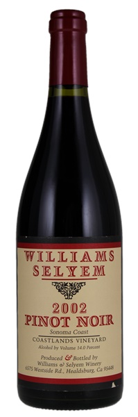 2002 Williams Selyem Coastlands Vineyard Pinot Noir, 750ml