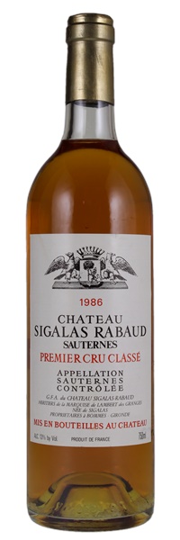 1986 Château Sigalas-Rabaud, 750ml