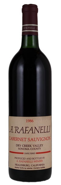 1986 A. Rafanelli Cabernet Sauvignon, 750ml