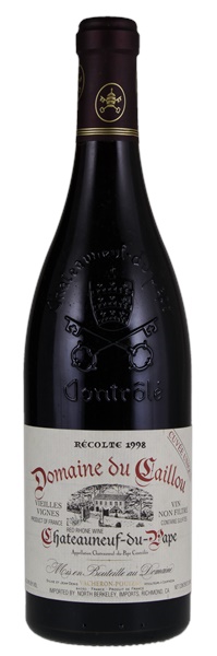 1998 Domaine Le Clos du Caillou Chateauneuf du Pape Cuvee Unique Vieilles Vignes, 750ml