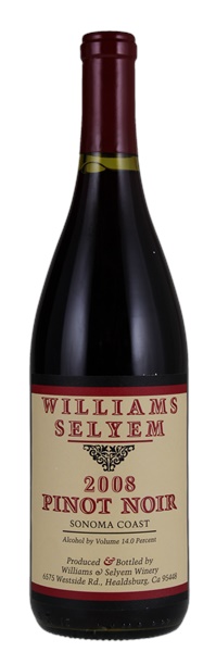 2008 Williams Selyem Sonoma Coast Pinot Noir, 750ml