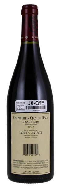 2003 Louis Jadot Chambertin Clos de Beze, 750ml