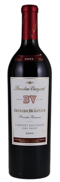 2003 Beaulieu Vineyard Georges de Latour Private Reserve Cabernet Sauvignon, 750ml