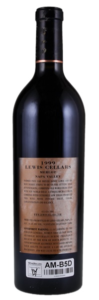 1999 Lewis Cellars Merlot, 750ml