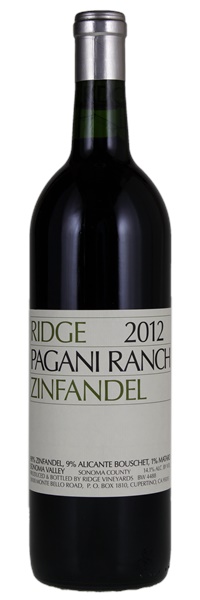 2012 Ridge Pagani Ranch Zinfandel, 750ml
