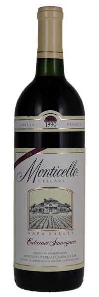 1990 Monticello Vineyards Corley Family Reserve Cabernet Sauvignon, 750ml