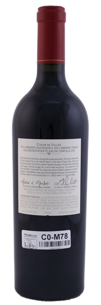 2012 Morlet Family Vineyards Coeur de Vallee Cabernet Sauvignon, 750ml