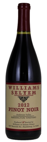 2012 Williams Selyem Ferrington Vineyard Pinot Noir, 750ml