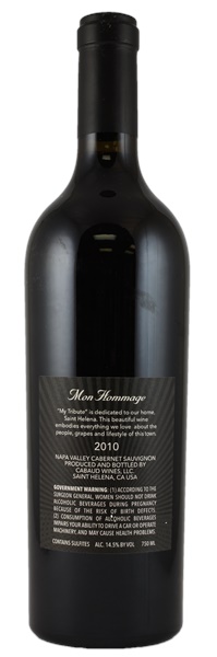 2010 Cabaud Mon Hommage Cabernet Sauvignon, 750ml