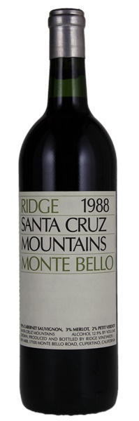 1988 Ridge Monte Bello, 750ml