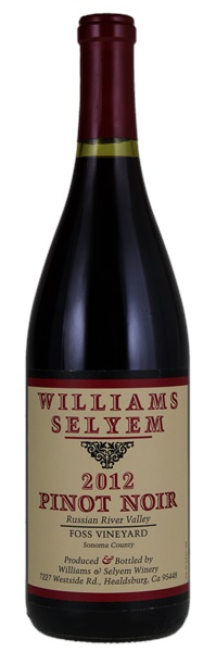 2012 Williams Selyem Foss Vineyard Pinot Noir, 750ml