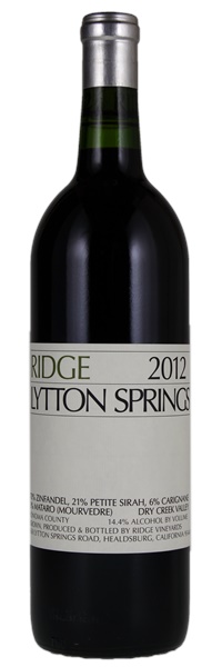 2012 Ridge Lytton Springs, 750ml