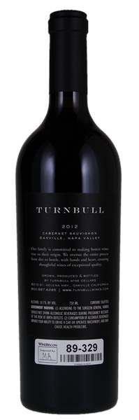 2012 Turnbull Black Label Cabernet Sauvignon, 750ml