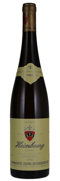 1998 Zind-Humbrecht Pinot Gris Heimbourg Turckheim, 750ml