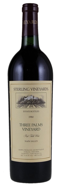 1986 Sterling Vineyards Three Palms Vineyard Red, 750ml