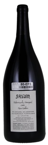 2012 Saxum Paderewski Vineyard, 1.5ltr