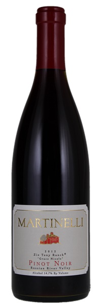 2012 Martinelli Zio Tony Ranch Grace Nicole Pinot Noir, 750ml