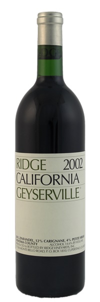 2002 Ridge Geyserville, 750ml