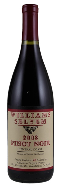 2008 Williams Selyem Central Coast Pinot Noir, 750ml