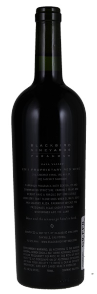 2011 Blackbird Vineyards Paramour, 750ml