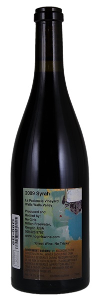 2009 Cayuse No Girls La Paciencia Vineyard Syrah, 750ml