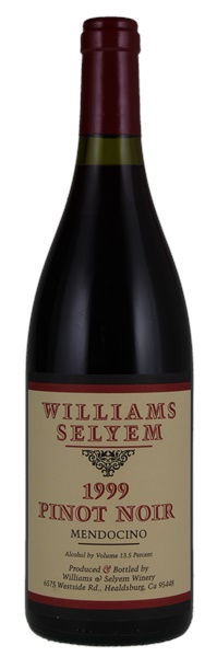 1999 Williams Selyem Mendocino Pinot Noir, 750ml