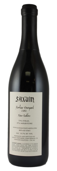 2012 Saxum Booker Vineyard, 750ml