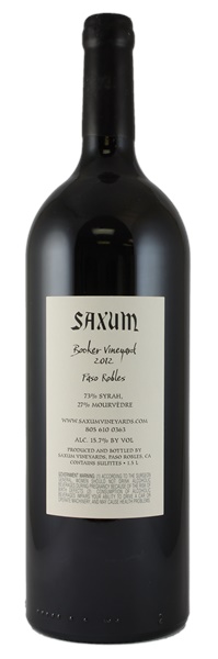 2012 Saxum Booker Vineyard, 1.5ltr