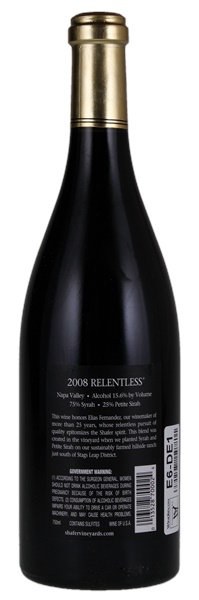 2008 Shafer Vineyards Relentless, 750ml