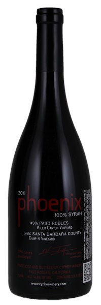 2011 Cypher Winery Phoenix Syrah, 750ml