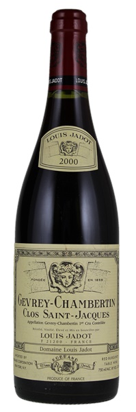 2000 Louis Jadot Gevrey-Chambertin Clos St. Jacques, 750ml
