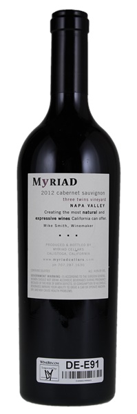 2012 Myriad Cellars Three Twins Vineyard Cabernet Sauvignon, 750ml