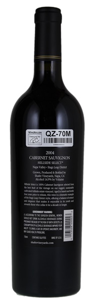 2004 Shafer Vineyards Hillside Select Cabernet Sauvignon, 750ml